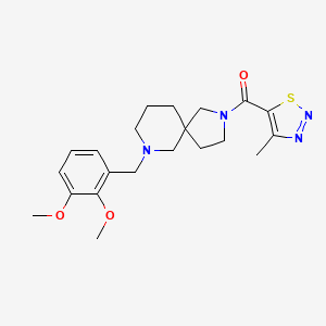 molecular formula C21H28N4O3S B6062013 7-(2,3-dimethoxybenzyl)-2-[(4-methyl-1,2,3-thiadiazol-5-yl)carbonyl]-2,7-diazaspiro[4.5]decane 