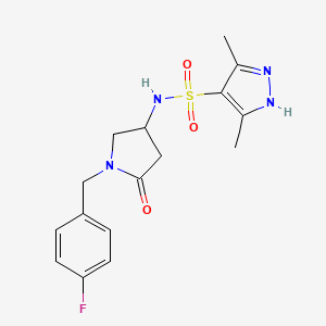 N-[1-(4-fluorobenzyl)-5-oxo-3-pyrrolidinyl]-3,5-dimethyl-1H-pyrazole-4-sulfonamide