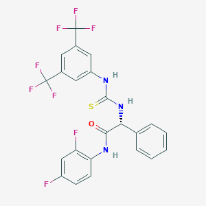 molecular formula C23H15F8N3OS B606205 (R)-2-(3-(3,5-双(三氟甲基)苯基)硫脲基)-N-(2,4-二氟苯基)-2-苯基乙酰胺 CAS No. 2101517-69-3