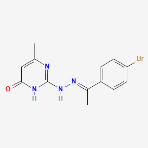 molecular formula C13H13BrN4O B6062077 1-(4-bromophenyl)ethanone (4-hydroxy-6-methyl-2-pyrimidinyl)hydrazone 