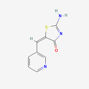molecular formula C9H7N3OS B6062090 2-imino-5-(3-pyridinylmethylene)-1,3-thiazolidin-4-one 