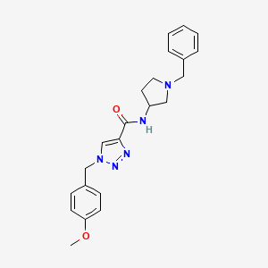 N-(1-benzyl-3-pyrrolidinyl)-1-(4-methoxybenzyl)-1H-1,2,3-triazole-4-carboxamide