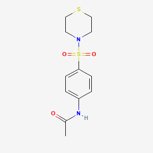 molecular formula C12H16N2O3S2 B6062197 N-[4-(4-thiomorpholinylsulfonyl)phenyl]acetamide 