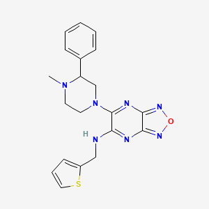 molecular formula C20H21N7OS B6062201 6-(4-methyl-3-phenyl-1-piperazinyl)-N-(2-thienylmethyl)[1,2,5]oxadiazolo[3,4-b]pyrazin-5-amine 