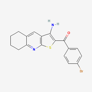 molecular formula C18H15BrN2OS B6062202 (3-amino-5,6,7,8-tetrahydrothieno[2,3-b]quinolin-2-yl)(4-bromophenyl)methanone 