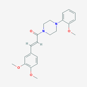 molecular formula C22H26N2O4 B6062215 1-[3-(3,4-dimethoxyphenyl)acryloyl]-4-(2-methoxyphenyl)piperazine 