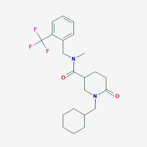 1-(cyclohexylmethyl)-N-methyl-6-oxo-N-[2-(trifluoromethyl)benzyl]-3-piperidinecarboxamide