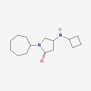 molecular formula C15H26N2O B6062255 4-(cyclobutylamino)-1-cycloheptyl-2-pyrrolidinone 