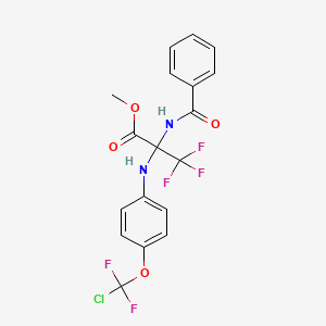 methyl N-benzoyl-2-({4-[chloro(difluoro)methoxy]phenyl}amino)-3,3,3-trifluoroalaninate