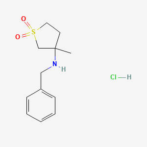 molecular formula C12H18ClNO2S B6062267 N-benzyl-3-methyltetrahydro-3-thiophenamine 1,1-dioxide hydrochloride 