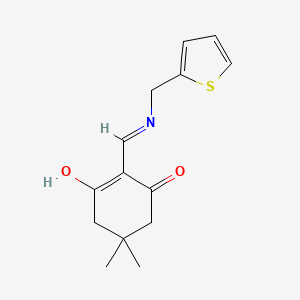 5,5-dimethyl-2-{[(2-thienylmethyl)amino]methylene}-1,3-cyclohexanedione