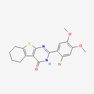 molecular formula C18H17BrN2O3S B6062276 2-(2-bromo-4,5-dimethoxyphenyl)-5,6,7,8-tetrahydro[1]benzothieno[2,3-d]pyrimidin-4(3H)-one 