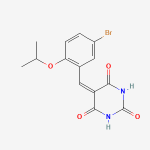 molecular formula C14H13BrN2O4 B6062286 5-(5-bromo-2-isopropoxybenzylidene)-2,4,6(1H,3H,5H)-pyrimidinetrione 