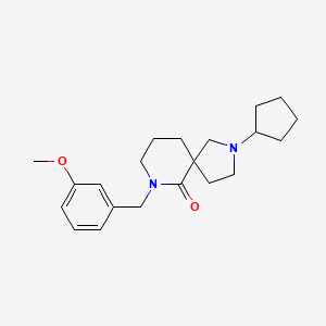 molecular formula C21H30N2O2 B6062293 2-cyclopentyl-7-(3-methoxybenzyl)-2,7-diazaspiro[4.5]decan-6-one 