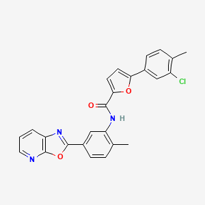 5-(3-chloro-4-methylphenyl)-N-(2-methyl-5-[1,3]oxazolo[5,4-b]pyridin-2-ylphenyl)-2-furamide