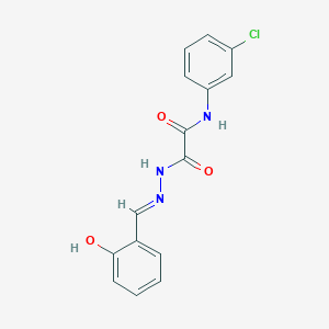 N-(3-chlorophenyl)-2-[2-(2-hydroxybenzylidene)hydrazino]-2-oxoacetamide