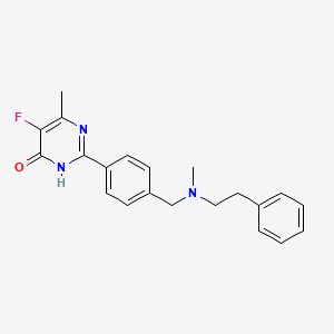 molecular formula C21H22FN3O B6062319 5-fluoro-6-methyl-2-(4-{[methyl(2-phenylethyl)amino]methyl}phenyl)pyrimidin-4(3H)-one 