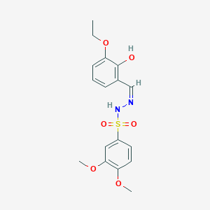 molecular formula C17H20N2O6S B6062329 N'-(3-ethoxy-2-hydroxybenzylidene)-3,4-dimethoxybenzenesulfonohydrazide 