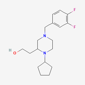 molecular formula C18H26F2N2O B6062342 2-[1-cyclopentyl-4-(3,4-difluorobenzyl)-2-piperazinyl]ethanol 