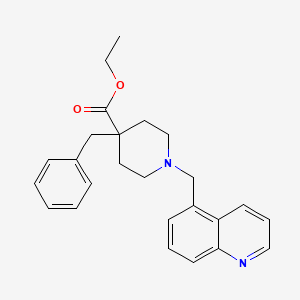 molecular formula C25H28N2O2 B6062362 ethyl 4-benzyl-1-(5-quinolinylmethyl)-4-piperidinecarboxylate 