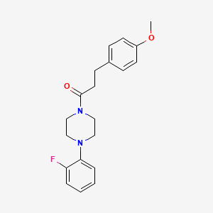 molecular formula C20H23FN2O2 B6062377 1-(2-fluorophenyl)-4-[3-(4-methoxyphenyl)propanoyl]piperazine 