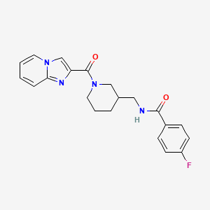 molecular formula C21H21FN4O2 B6062383 4-fluoro-N-{[1-(imidazo[1,2-a]pyridin-2-ylcarbonyl)-3-piperidinyl]methyl}benzamide 