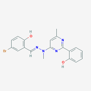 molecular formula C19H17BrN4O2 B6062389 5-bromo-2-hydroxybenzaldehyde [2-(2-hydroxyphenyl)-6-methyl-4-pyrimidinyl](methyl)hydrazone 
