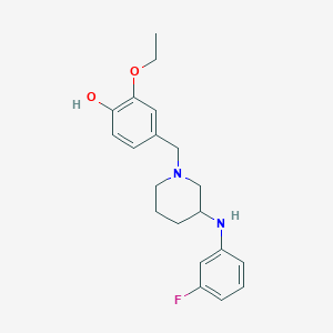molecular formula C20H25FN2O2 B6062412 2-ethoxy-4-({3-[(3-fluorophenyl)amino]-1-piperidinyl}methyl)phenol 