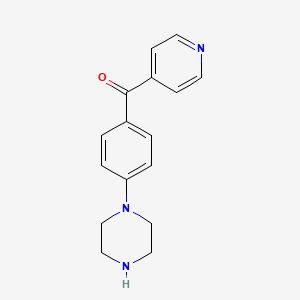 molecular formula C16H17N3O B6062451 (4-piperazin-1-ylphenyl)(pyridin-4-yl)methanone 