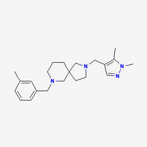 molecular formula C22H32N4 B6062455 2-[(1,5-Dimethylpyrazol-4-yl)methyl]-9-[(3-methylphenyl)methyl]-2,9-diazaspiro[4.5]decane 