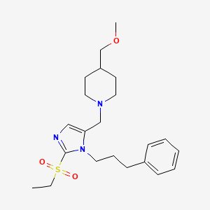 1-{[2-(ethylsulfonyl)-1-(3-phenylpropyl)-1H-imidazol-5-yl]methyl}-4-(methoxymethyl)piperidine