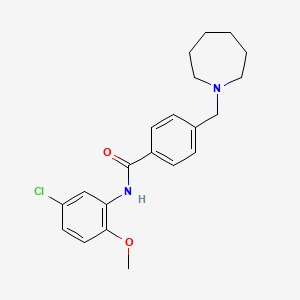 molecular formula C21H25ClN2O2 B6062514 4-(1-azepanylmethyl)-N-(5-chloro-2-methoxyphenyl)benzamide 