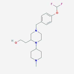 2-[4-[4-(difluoromethoxy)benzyl]-1-(1-methyl-4-piperidinyl)-2-piperazinyl]ethanol