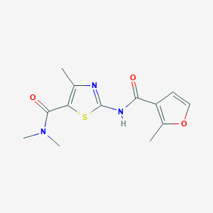 molecular formula C13H15N3O3S B6062562 N,N,4-trimethyl-2-[(2-methyl-3-furoyl)amino]-1,3-thiazole-5-carboxamide 