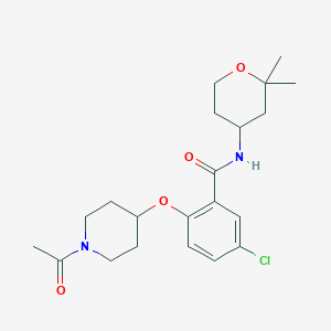 2-[(1-acetyl-4-piperidinyl)oxy]-5-chloro-N-(2,2-dimethyltetrahydro-2H-pyran-4-yl)benzamide