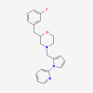 2-(3-fluorobenzyl)-4-{[1-(2-pyridinyl)-1H-pyrrol-2-yl]methyl}morpholine