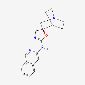 molecular formula C18H20N4O B606265 (R)-N-(异喹啉-3-基)-4H-1'-氮杂螺[恶唑-5,3'-双环[2.2.2]辛]-2-胺 CAS No. 1192810-88-0