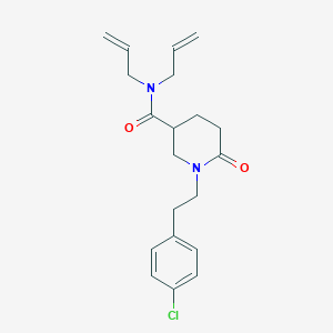molecular formula C20H25ClN2O2 B6062662 N,N-diallyl-1-[2-(4-chlorophenyl)ethyl]-6-oxo-3-piperidinecarboxamide 