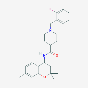 1-[(2-FLUOROPHENYL)METHYL]-N-(2,2,7-TRIMETHYL-3,4-DIHYDRO-2H-1-BENZOPYRAN-4-YL)PIPERIDINE-4-CARBOXAMIDE