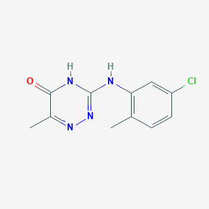 molecular formula C11H11ClN4O B6062694 3-[(5-chloro-2-methylphenyl)amino]-6-methyl-1,2,4-triazin-5(4H)-one 