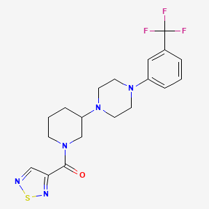 molecular formula C19H22F3N5OS B6062711 1-[1-(1,2,5-thiadiazol-3-ylcarbonyl)-3-piperidinyl]-4-[3-(trifluoromethyl)phenyl]piperazine 