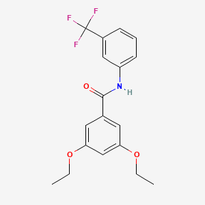 molecular formula C18H18F3NO3 B6062745 3,5-diethoxy-N-[3-(trifluoromethyl)phenyl]benzamide 