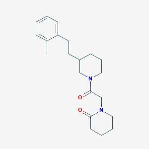 molecular formula C21H30N2O2 B6062757 1-(2-{3-[2-(2-methylphenyl)ethyl]-1-piperidinyl}-2-oxoethyl)-2-piperidinone 