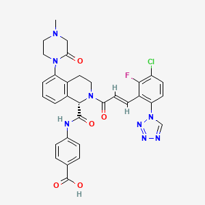 molecular formula C32H28ClFN8O5 B606278 Unii-vwj4vvz3OU CAS No. 1430114-34-3