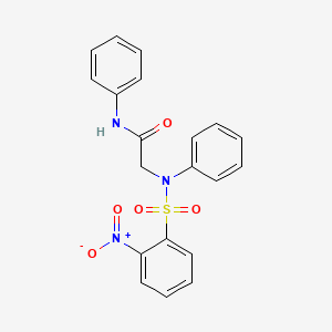 molecular formula C20H17N3O5S B6062790 N~2~-[(2-nitrophenyl)sulfonyl]-N~1~,N~2~-diphenylglycinamide 