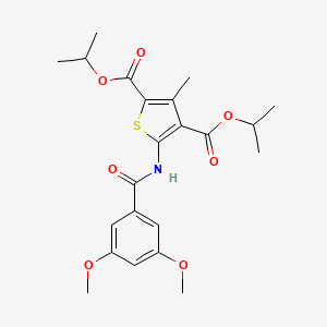 molecular formula C22H27NO7S B6062824 diisopropyl 5-[(3,5-dimethoxybenzoyl)amino]-3-methyl-2,4-thiophenedicarboxylate 