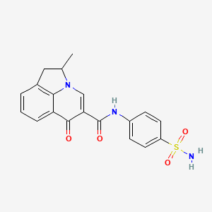 molecular formula C19H17N3O4S B6062838 N-[4-(aminosulfonyl)phenyl]-2-methyl-6-oxo-1,2-dihydro-6H-pyrrolo[3,2,1-ij]quinoline-5-carboxamide 
