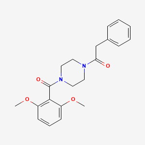 molecular formula C21H24N2O4 B6062866 1-(2,6-dimethoxybenzoyl)-4-(phenylacetyl)piperazine 