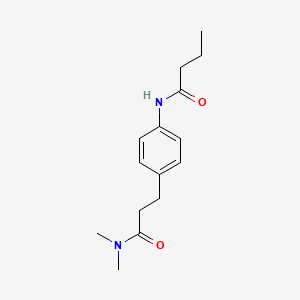 molecular formula C15H22N2O2 B6062900 N-{4-[3-(dimethylamino)-3-oxopropyl]phenyl}butanamide 