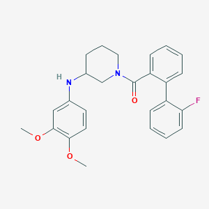molecular formula C26H27FN2O3 B6062919 N-(3,4-dimethoxyphenyl)-1-[(2'-fluoro-2-biphenylyl)carbonyl]-3-piperidinamine 